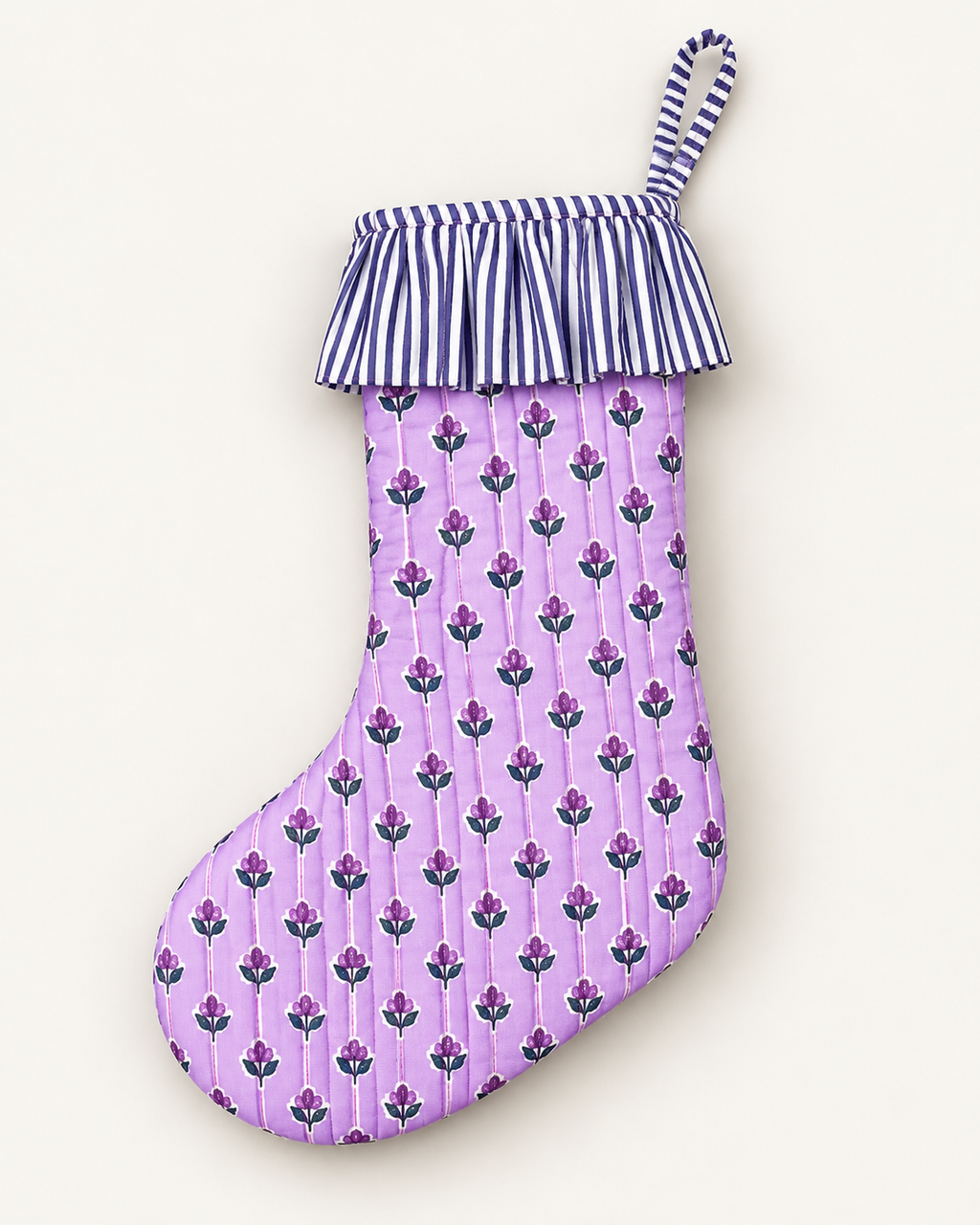 Quilted Festive Christmas Stocking