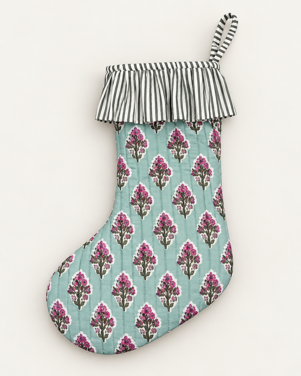 Quilted Festive Christmas Stocking