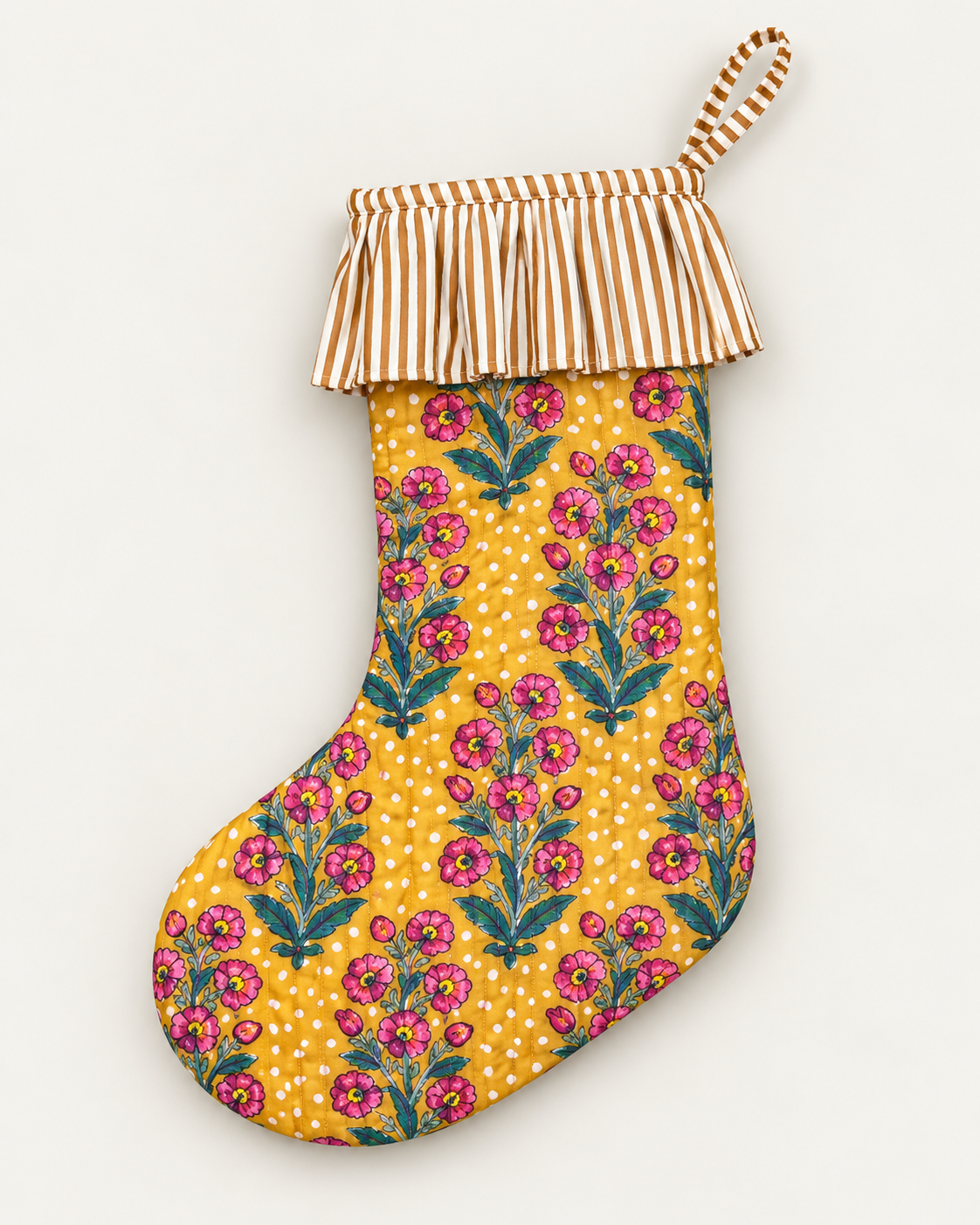 Quilted Festive Christmas Stocking