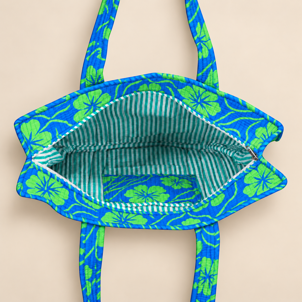 Blue & Green medium tote