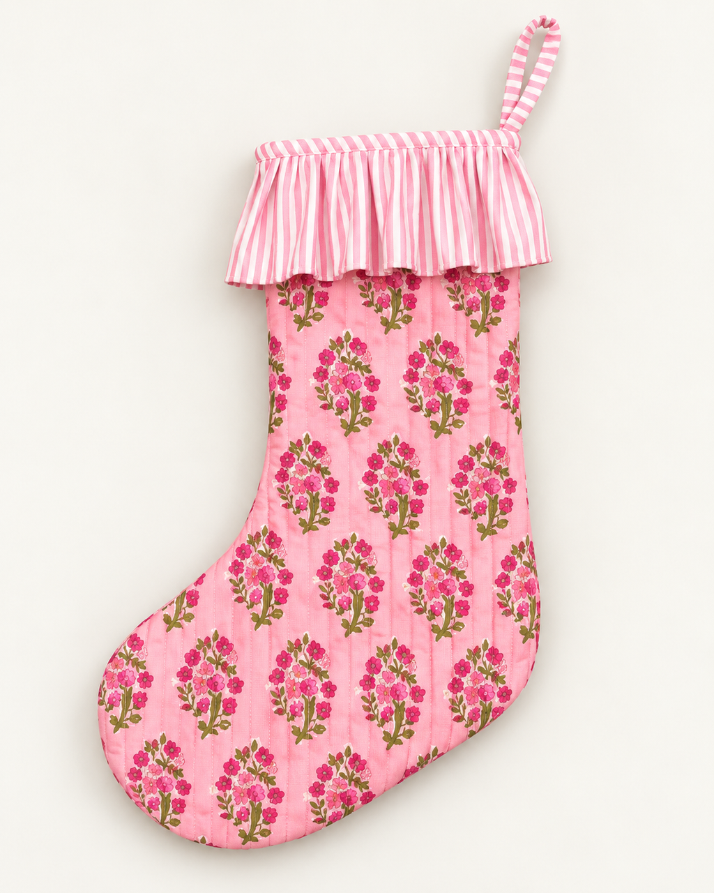 Quilted Festive Christmas Stocking