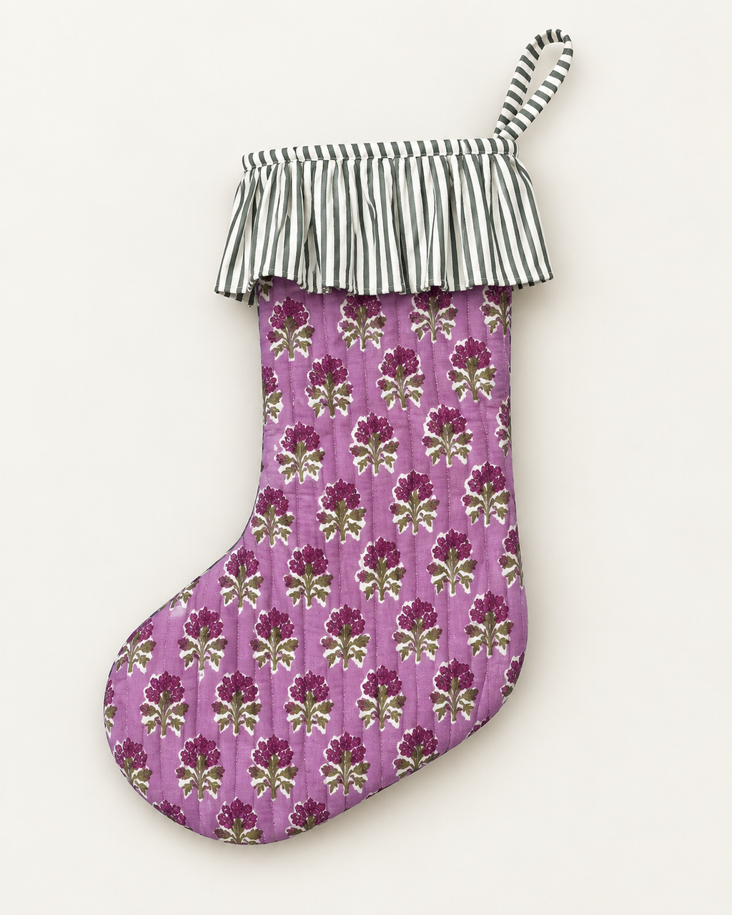 Quilted Festive Christmas Stocking